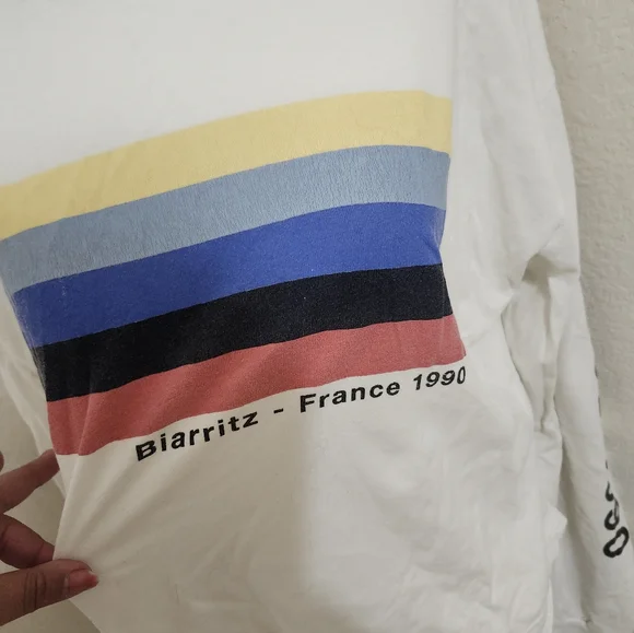 Brandy Melville Long Sleeve Biarritz France Tee - Picture 3 of 7
